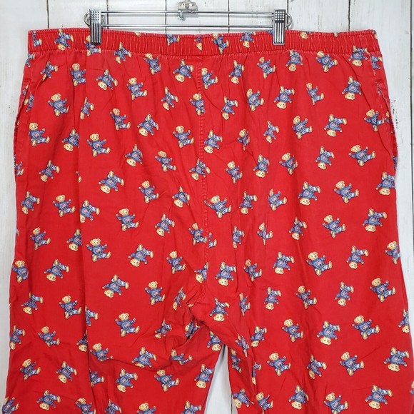Polo Ralph Lauren Men’s XL Polo Bear PJs Pajama Lounge Pants Red - Picture 3 of 11
